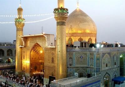  حال‌وهوای زائرین حرم مطهر امیرالمومنین(ع) همزمان با اقامه نماز عید سعید فطر