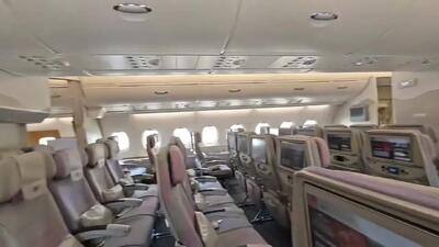  صندلی‌های خالی پرواز اماراتی