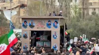  مراسم تشییع پیکر حجت‌الاسلام سید اسماعیل خطیب