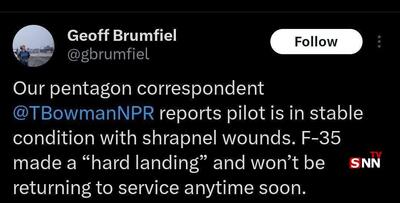  سرنوشت خلبان F-35 چه شد؟