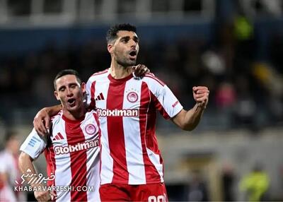  طارمی برگ برنده المپیاکوس در آستانه پلی‌آف