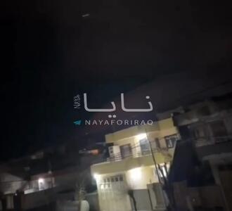  لحظه اصابت پهپاد به پایگاه تجزیه طلبان کرد در سلیمانیه عراق + فیلم