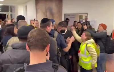  اعتراض ساکنان شهرک عراد در مقابل ایتامار بن گویر، وزیر امنیت داخلی رژیم صهیونیستی