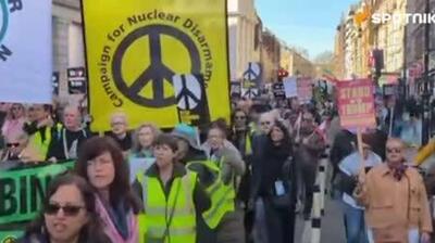  تجمع گسترده علیه جنگ ایران در لندن برگزار شد