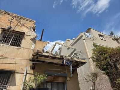  آثار حملات امروز به نقاط مختلف اسرائیل