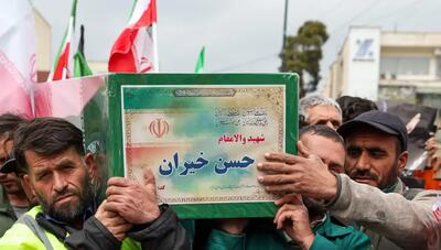  وداع مردم تهران با پیکر پاکبان شهید، «حسن خیران» (عکس)