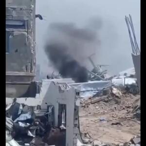  صهیونیست های حرامزاده حتی به چادرهای مردم غزه هم رحم نمی کنند + فیلم