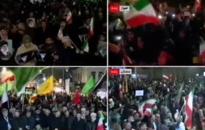  مردم شهر‌های اهواز، ایلام و ارومیه در اجتماعات کشوری همچنان حمایت خود را از نیرو‌های مسلح اعلام کرده‌اند