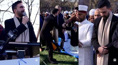  برپایی نماز عید فطر در نیویورک با حضور ممدانی