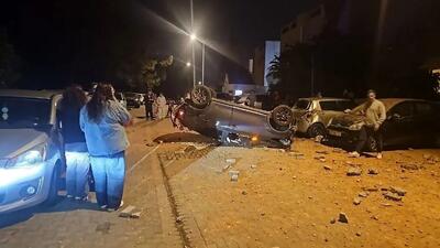  تصاویری از محل‌های اصابت موشک‌های ایرانی در اسرائیل