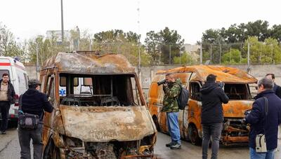  آسیب دیدگی پایگاه اورژانس نازی‌آباد و خودروهای اورژانس در اثر تجاوز صهیونیستی آمریکایی (عکس)