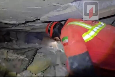  عملیات نفسگیر نجات شهروند تهرانی از زیر آوار