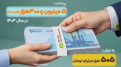  ثبت رکورد پرداخت ۵ میلیون و ۳۰۰هزار فقره وام قرض‌الحسنه در سال ۱۴۰۴