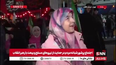  دهه نودی ها از دلیل حضورشان در خیابان ها گفتند/ آمدیم تا به دشمن بگوییم جنگ را شما شروع کردید ولی ما به آن پایان میدهیم