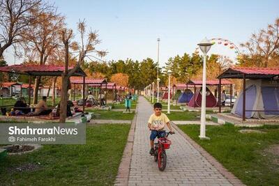  اسکان بیش از ۱۲ هزار زائر نوروزی در بوستان غدیر مشهد (۶ فروردین ۱۴۰۵)