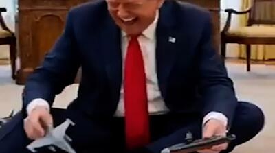  ویدیوی هوش مصنوعی از شیوه پیروزی ترامپ در جنگ با ایران