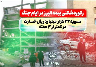  رکوردشکنی بیمه البرز در ایام جنگ: تسویه 32 هزار میلیارد ریال خسارت - تسنیم