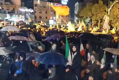  حضور گسترده مردم در سعادت‌آباد تهران در شب بیست‌وهفتم تجمعات