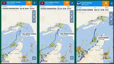  تردد هرگونه کشتی  از و به  مبدا بنادر همپیمانان دشمنان از هر کریدوری ممنوع است
