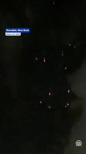  تصاویر زیبا از یک موشک بارشی ایران در آسمان کرانه باختری در صبح امروز + فیلم