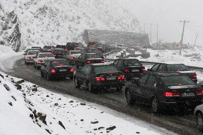  ترافیک سنگین در جاده های برفی کندوان و هراز