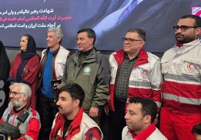  فریبا کوثری و سیروس همتی در جمع امدادگران هلال احمر - تسنیم
