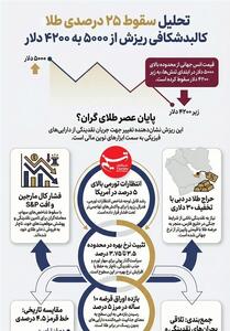  چرا طلا 25 درصد سقوط کرد؟ تحلیل جامع از دلایل ریزش قیمت طلا - تسنیم