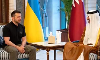  رئیس‌جمهور اوکراین با امیر قطر دیدار کردند