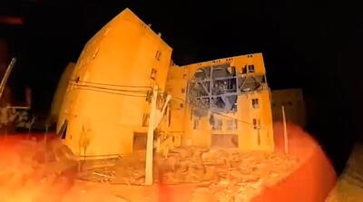  ساختمانی که در البرز هدف حمله آمریکا و اسرائیل قرار گرفت