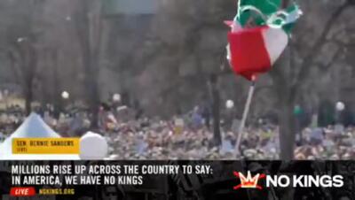  پرچم ایران در تجمع صدها هزار نفره آمریکایی‌ها + فیلم