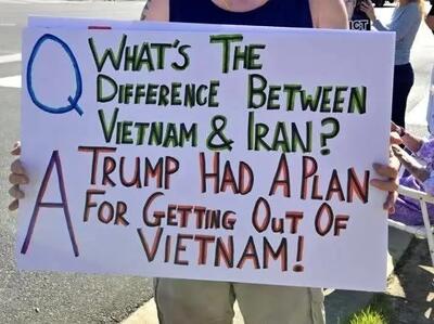  ترامپ برای جنگ ویتنام یک برنامه داشت، اما برای جنگ با ایران نه!