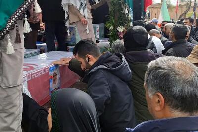  6 شهید حمله دشمن به نجف‌آباد قزوین تشییع شدند