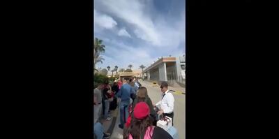  صف طولانی صهیونیست‌ها برای فرار از سرزمینی که اشغال کرده بودند