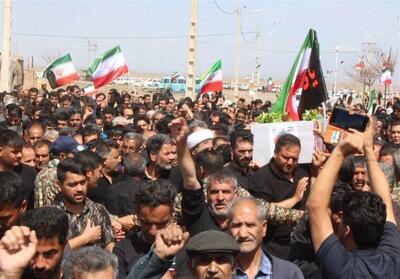  پیکر مطهر شهید علی اکبر خوافی در میان جلگه آرام گرفت