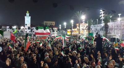  میدان شهرداری رشت زیر صدای پدافند پرشورتر از همیشه ایستاد+فیلم