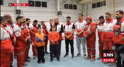  حضور رضا درویش و محمد خدابنده لو در جمع نیروهای هلال احمر + فیلم