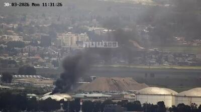  تصاویر هدف قرار دادن پالایشگاه حیفا