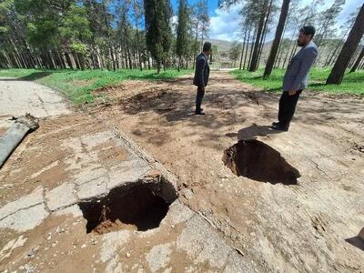  تشدید فرونشست زمین در پردیس تخت جمشید/ هشدار میراث فرهنگی: حضور در ۱۳ فروردین ناامن است