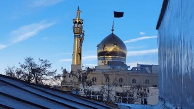  آسیب دیدن حسینیه اعظم زنجان در پی حمله هوایی + تصویر