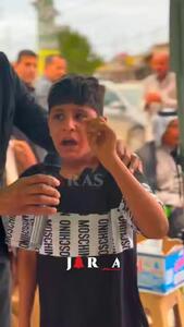  کودک عراقی از دوچرخه‌اش برای حمایت جبهه مقاومت و ایران می‌گذرد + فیلم