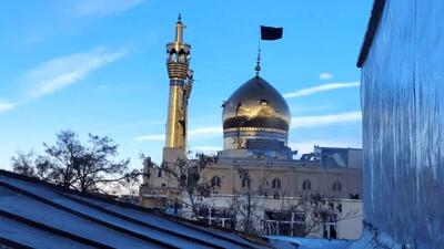  آسیب دیدن حسینیه اعظم زنجان در پی حمله هوایی + تصویر