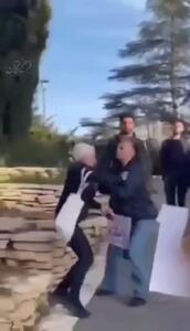  نحوه برخورد پلیس صهیونیست با پیرزن معترض! + فیلم
