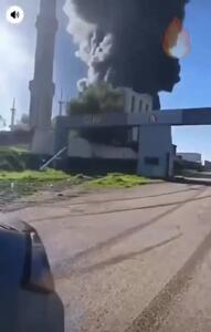  لحظه برخورد پهپاد به مخازن نفت شرکت کاسترول در اربیل عراق + فیلم