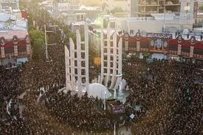  تصاویر هوایی از حمله وحشیانه آمریکایی ـ صهیونی به حریم حسینیه اعظم زنجان + فیلم