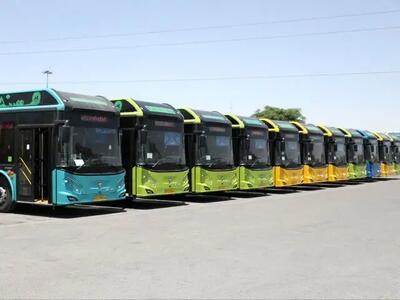  ترخیص ۸۵ اتوبوس برقی  در شرایط جنگی