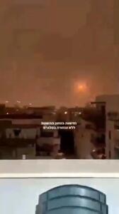  تصاویری از لحظه حمله ایران به مرکز اسرائیل