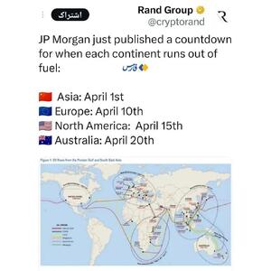  شمارش معکوس بانک آمریکایی برای پایان سوخت هر قاره