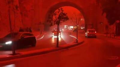  طوفان شن جزیره کرت یونان را درنوردیده است