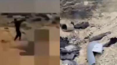  تصاویر انهدام پهپاد آمریکایی لوکاس با دوش پرتاب!