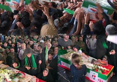 وداع با پیکر 2 شهید حملات آمریکایی صهیونی در بوشهر - تسنیم